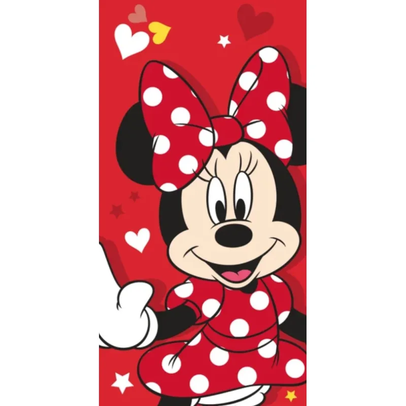 Jerry Fabrics dětská osuška Minnie Red heart, 70x140 cm