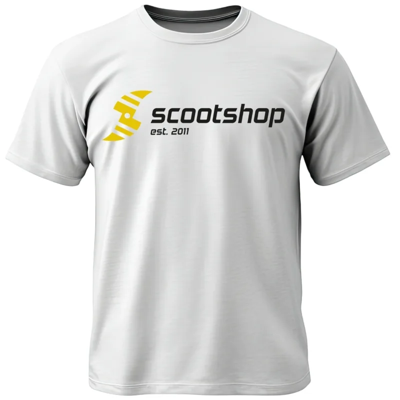 Tričko Scootshop Logo biele Veľkosť: XXL