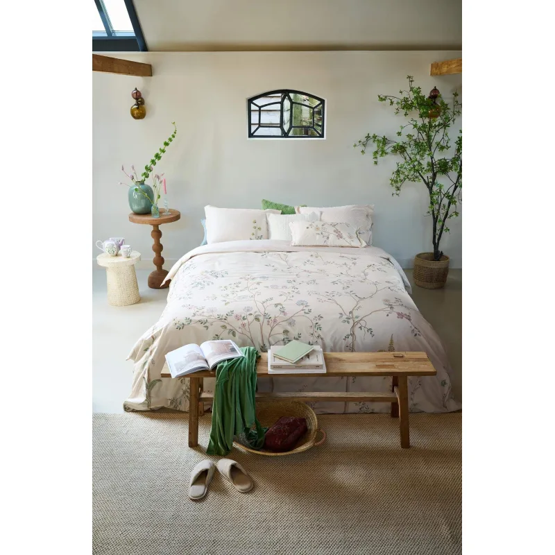 Pip Studio perkálové povlečení Desi Garden White - 140 x 200 + 70x90, bílá