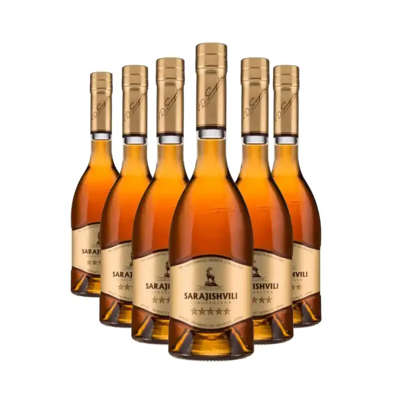 SARAJISHVILI 6x Sarajishvili 5ročný gruziňák 40% obj. (holá lahev) degustační sada po 750 ml.