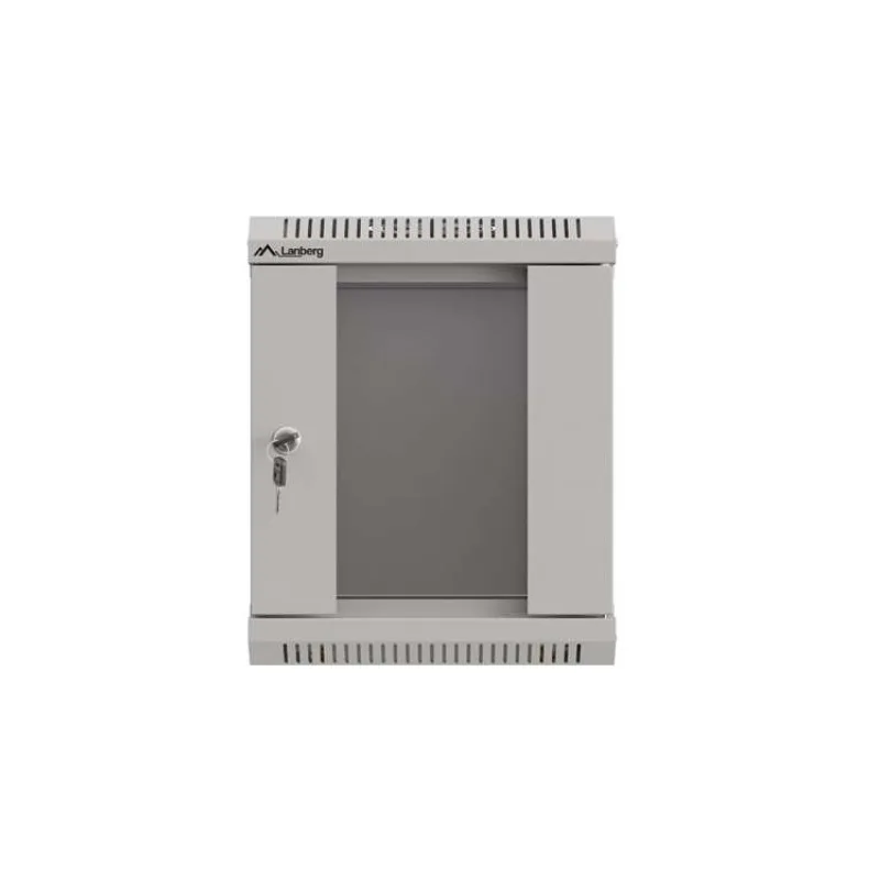 LANBERG RACKOVÁ SKRIŇA 10" NÁSTENNÁ 6U/300X300 (FLAT PACK) S PRESKLENÝMI DVERAMI ŠEDÁ (WF11-3306-10S)