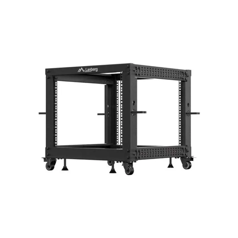 LANBERG OTEVŘENÝ RACK 9U 19" 600X600-1100 NASTAVITELNÝ ČERNÝ (OR01-6109-B)