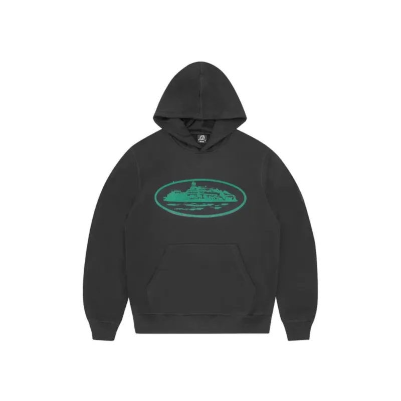Corteiz Alcatraz Hoodie Black Green - S