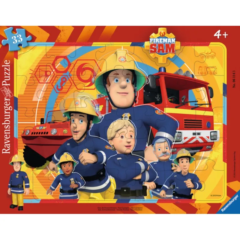 Deskové puzzle Ravensburger 33 dielikov Požiarnik Sam