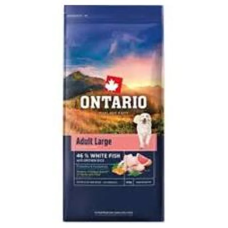 Krmivo Ontario Adult Large Fish & Brown Rice 12 kg