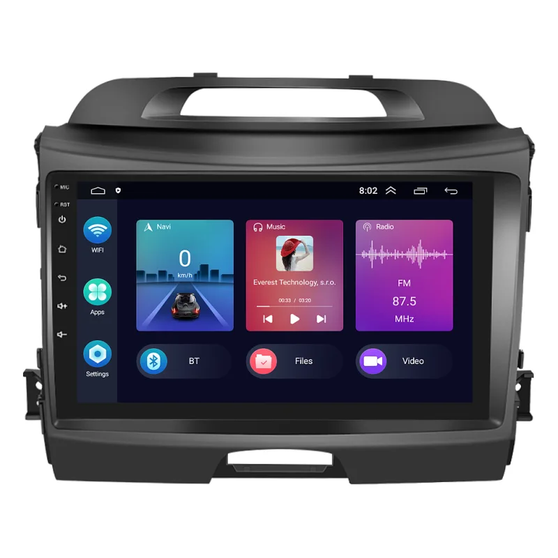 Podofo 2DIN autorádio PEV45 Android, Kia Sportage 3 B067/A7172