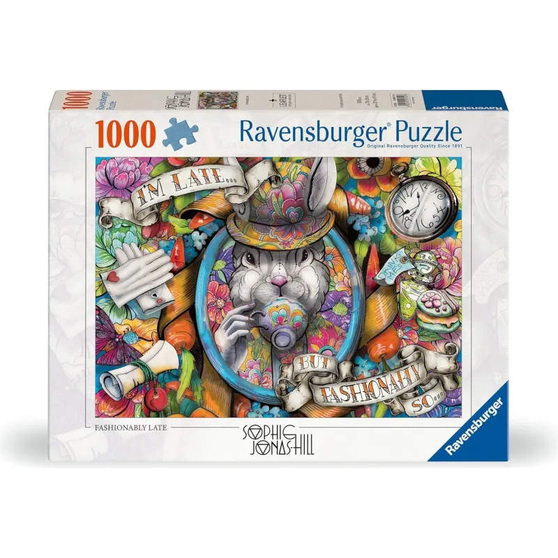 Puzzle Ravensburger 1000 dielikov Fashionably Late: Neskoro, ale štýlovo
