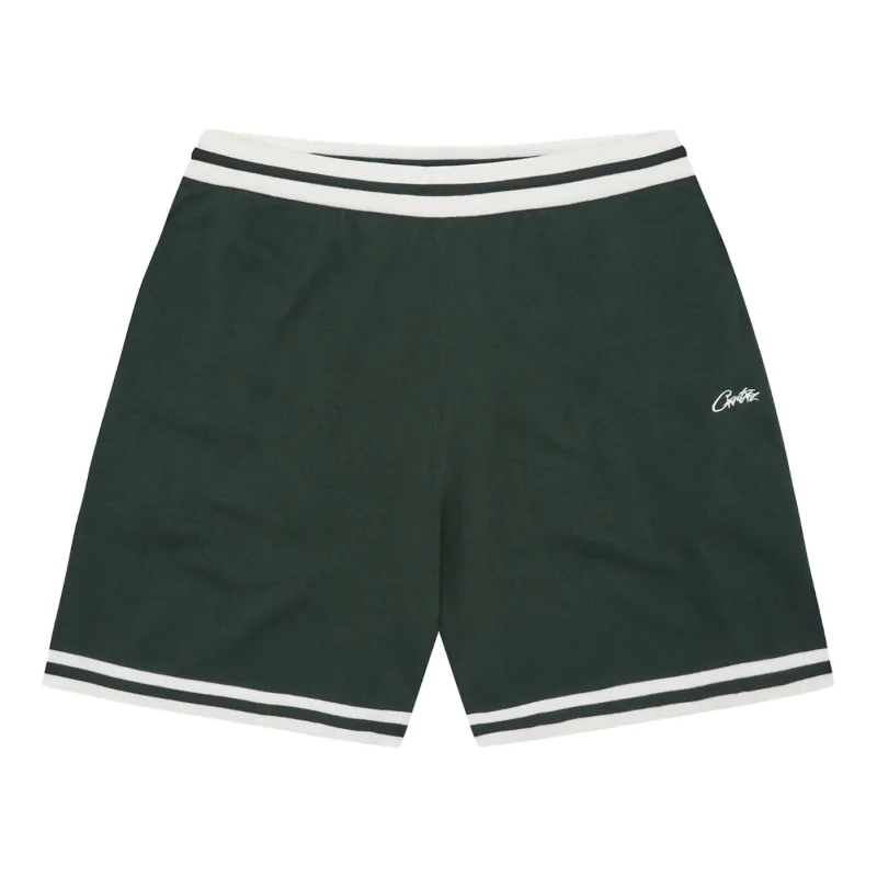Corteiz Deala Knit Shorts Forest Green - L