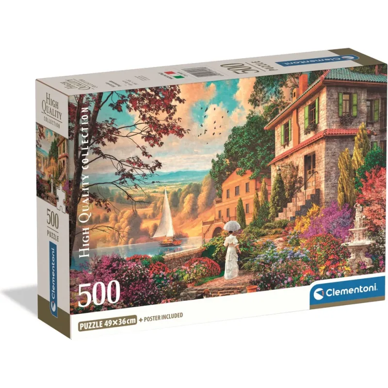 Puzzle Clementoni 500 dielikov Prechádzka pri jazere vo viktoriánskom štýle