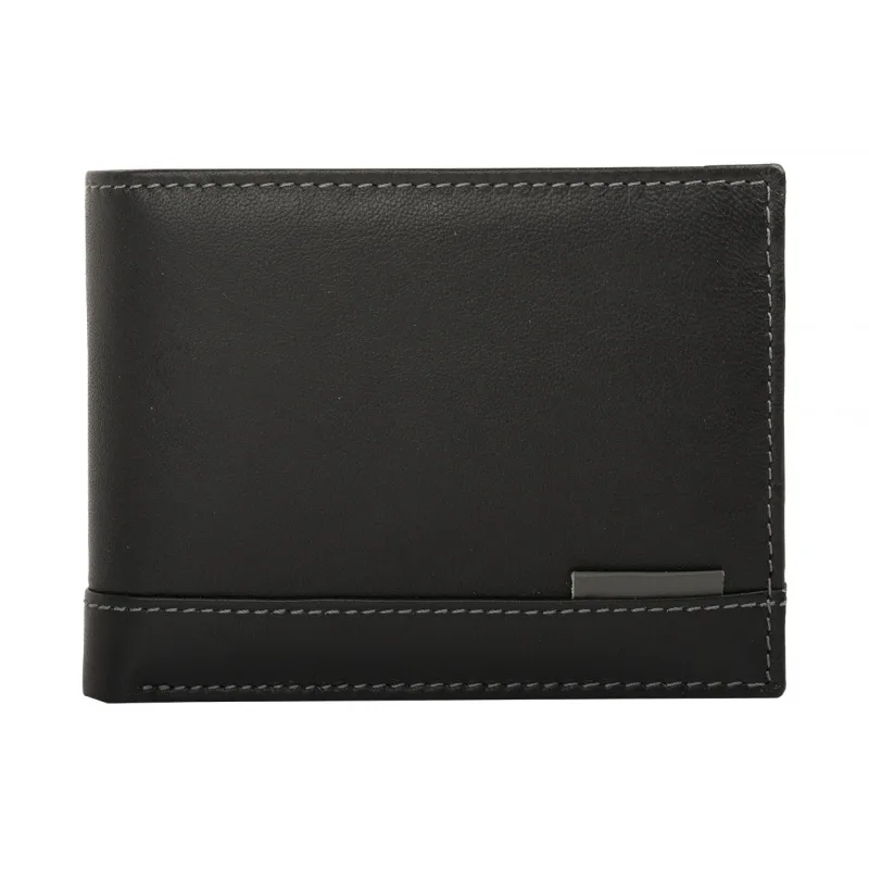 Pánska Kožená Peňaženka IMPEX - čierno šedá koža nappa, 12x9,5 cm