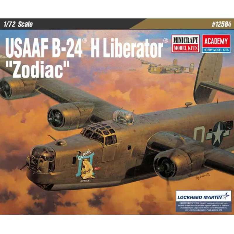 Academy Model Kit lietadlo 12584 - USAAF B-24H Liberator "Zodiac" (1:72)