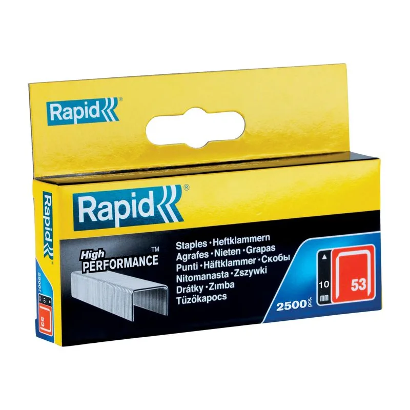 Spony RAPID 53, 10 mm, sponky do sponkovačky, bal. 2500 ks