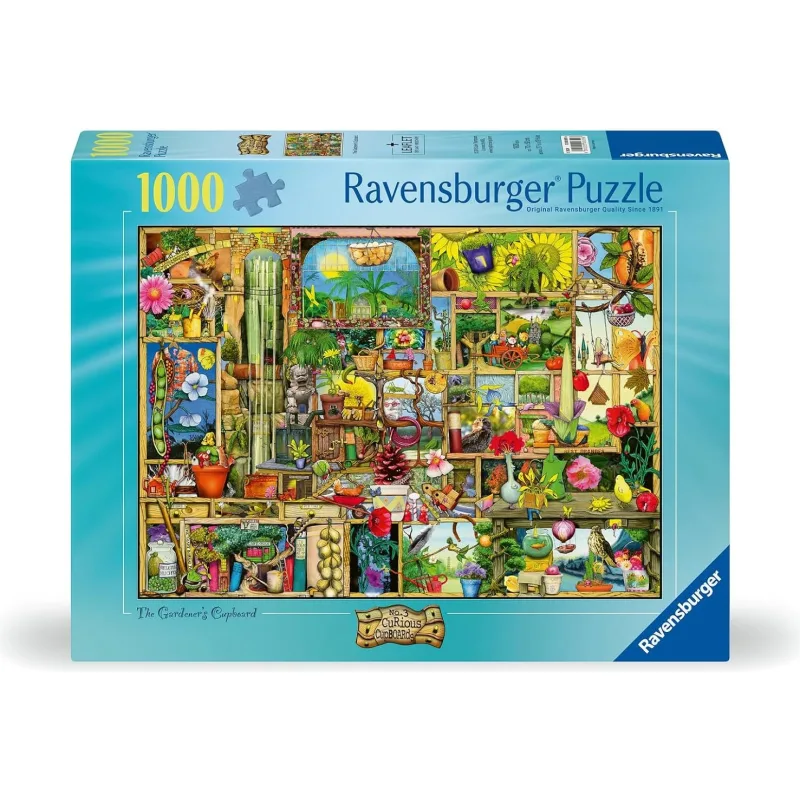 Puzzle Ravensburger 1000 dielikov Curious Cupboards č. 3 - Záhradníkova skriňa