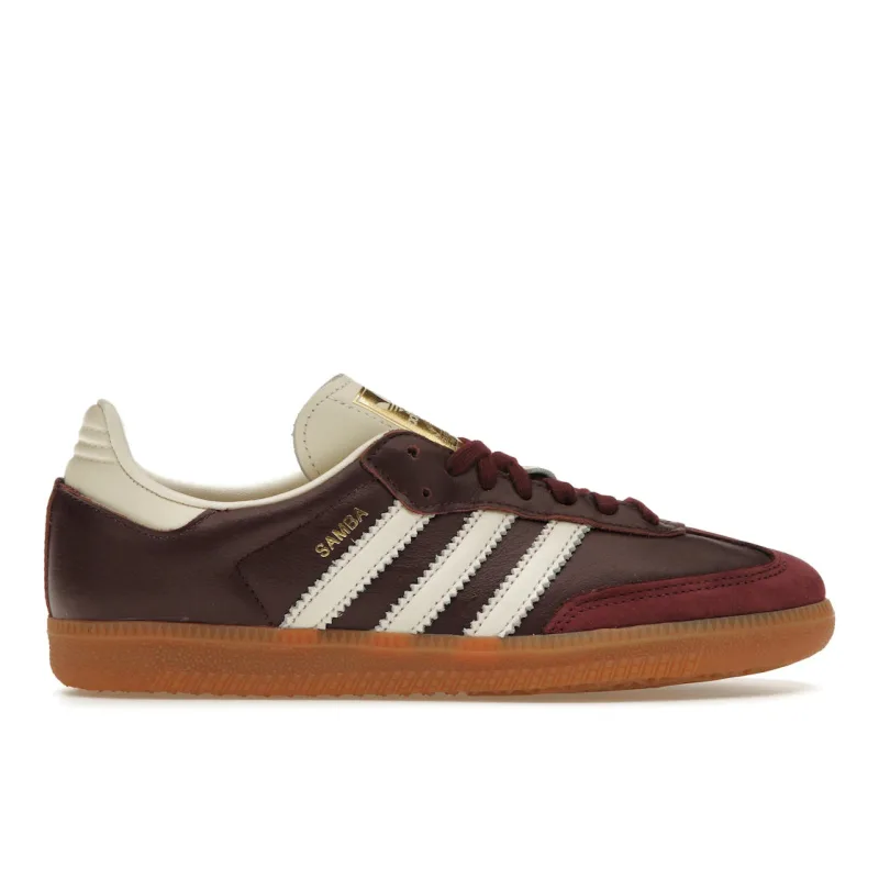 adidas Samba OG Maroon Gold Metallic (Women's) - 43.5