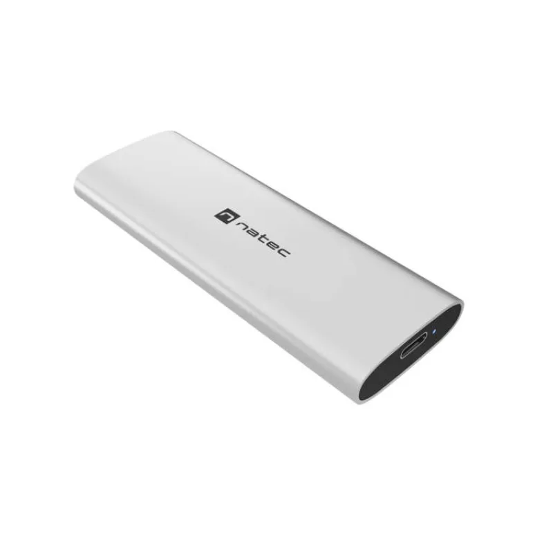Externý box pre SSD Natec RHINO M.2 NVME LITE USB-C 3.2 GEN 2, hliníkové telo, ARCTIC SILVER (NKZ-2474)