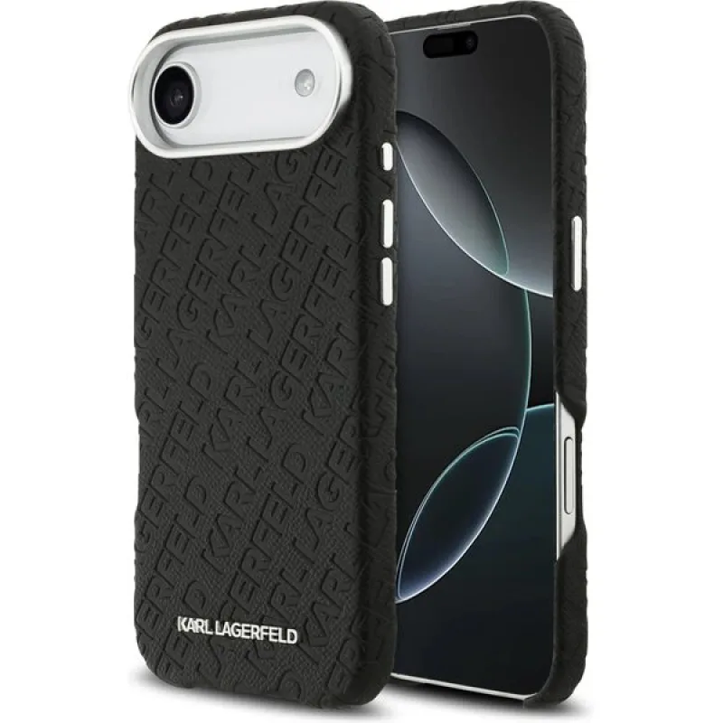 Karl Lagerfeld Grained PU Repeated Logo MagSafe kryt iPhone Air čierny…