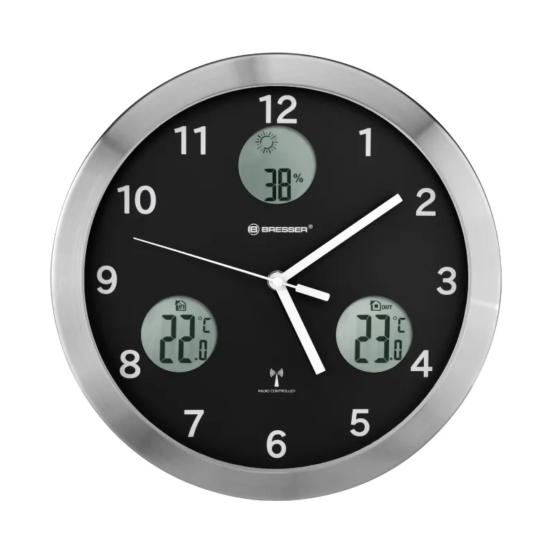 Bresser MyTime io Wall Clock 30cm, black