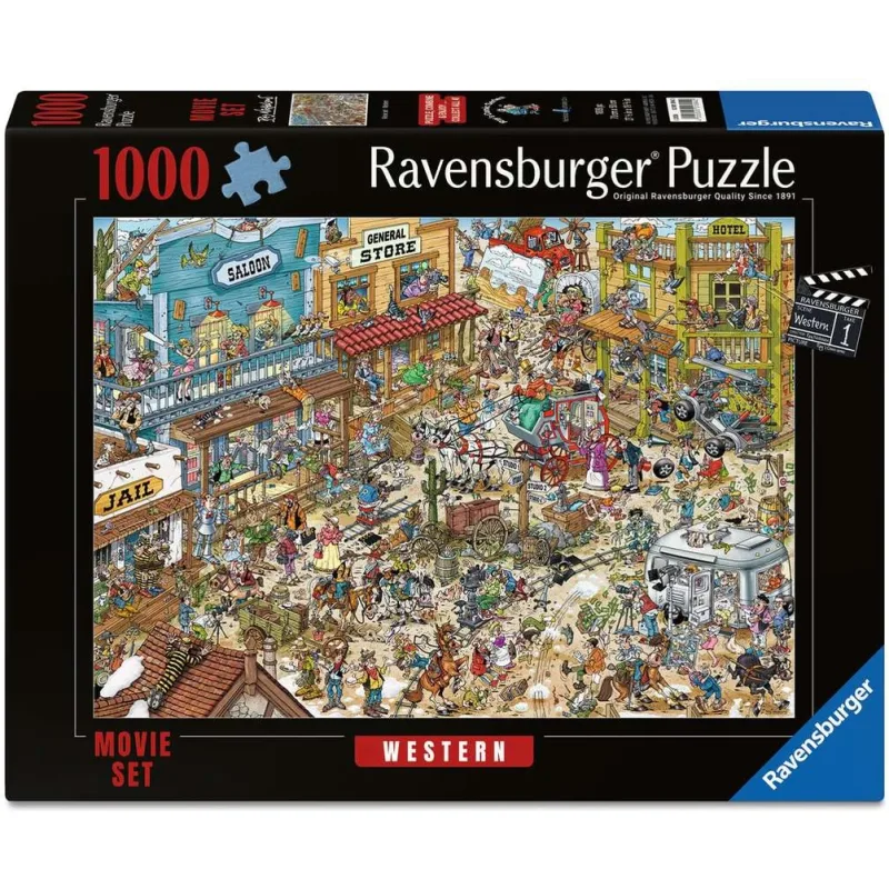 Puzzle Ravensburger 1000 dielikov Movie Set: Western