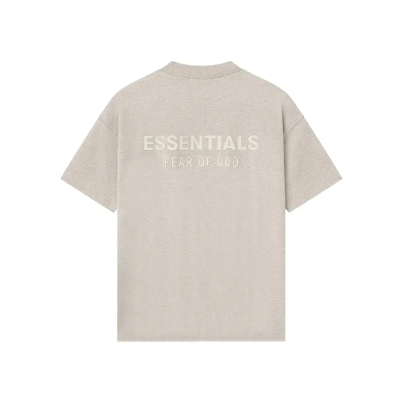 Fear of God Essentials Classic Short Sleeve T-Shirt Heather Stone Grey - XS