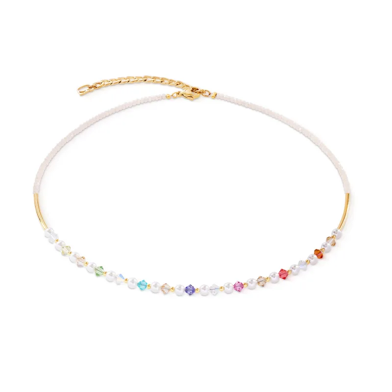 Náhrdelník Coeur de Lion Princezné perly zlaté dúhové 6022/10-1500
