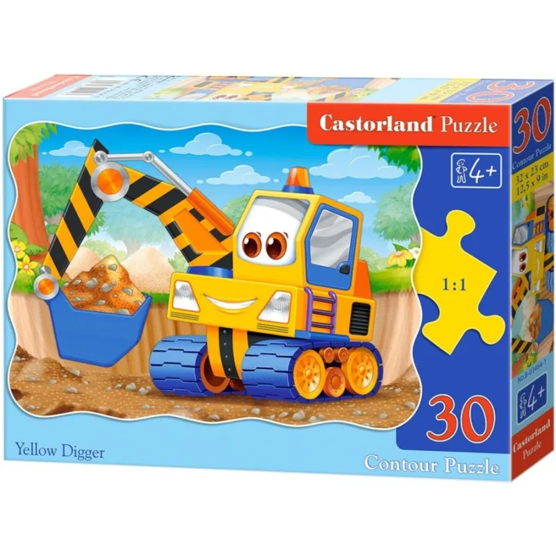 Castorland Puzzle Žltý bager 30 dielikov