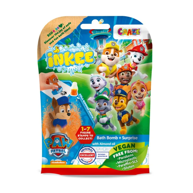 Amenity AB INKEE Šumivá bomba do kúpeľa s prekvapením - Paw Patrol