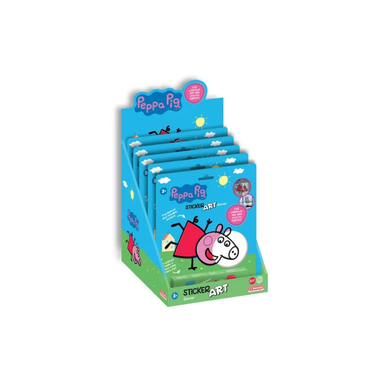 Teddies Okenné samolepky a omaľovánky s farbami 3 druhy v krabici 12,5x13,5cm 18ks v boxe