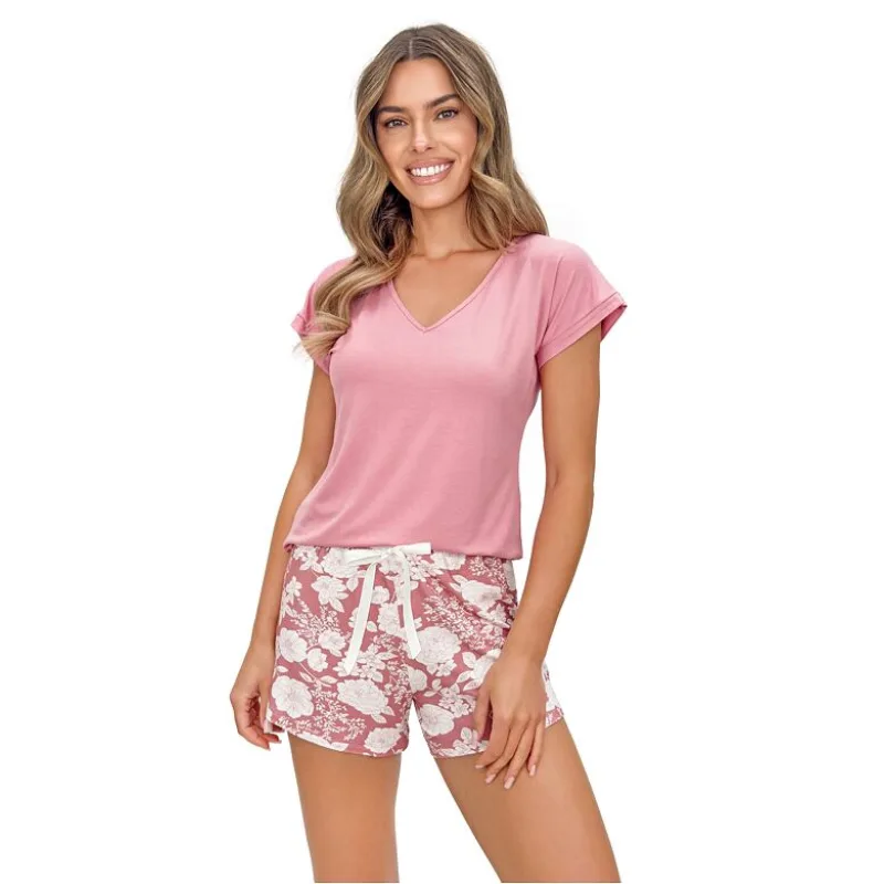 Dámske pyžamo Tina short ružové XL