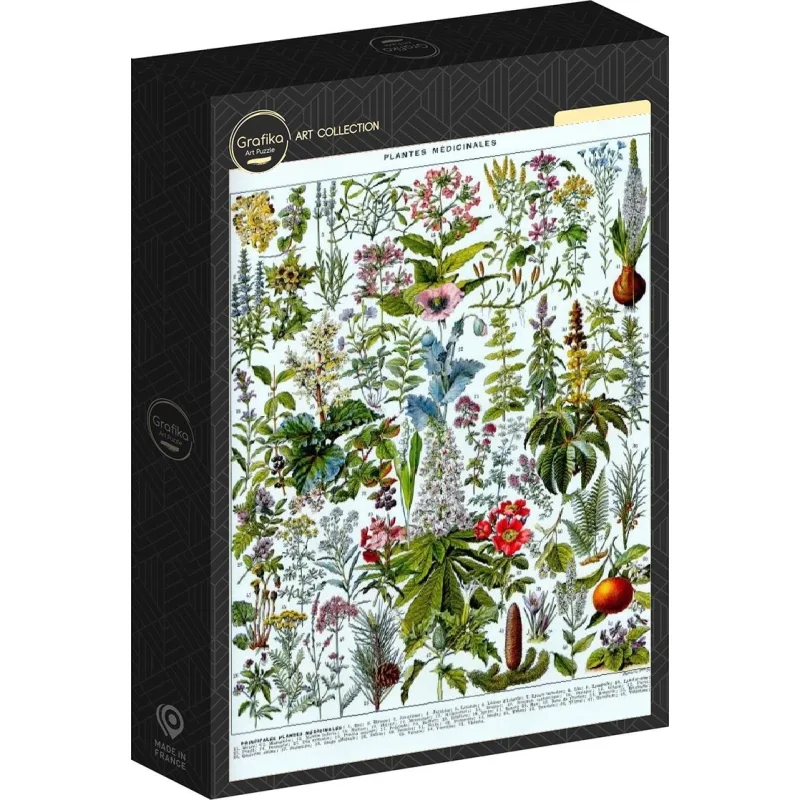 Puzzle Grafika 1000 dielikov Ilustrácie z encyklopédie Larousse: Liečivé rastliny