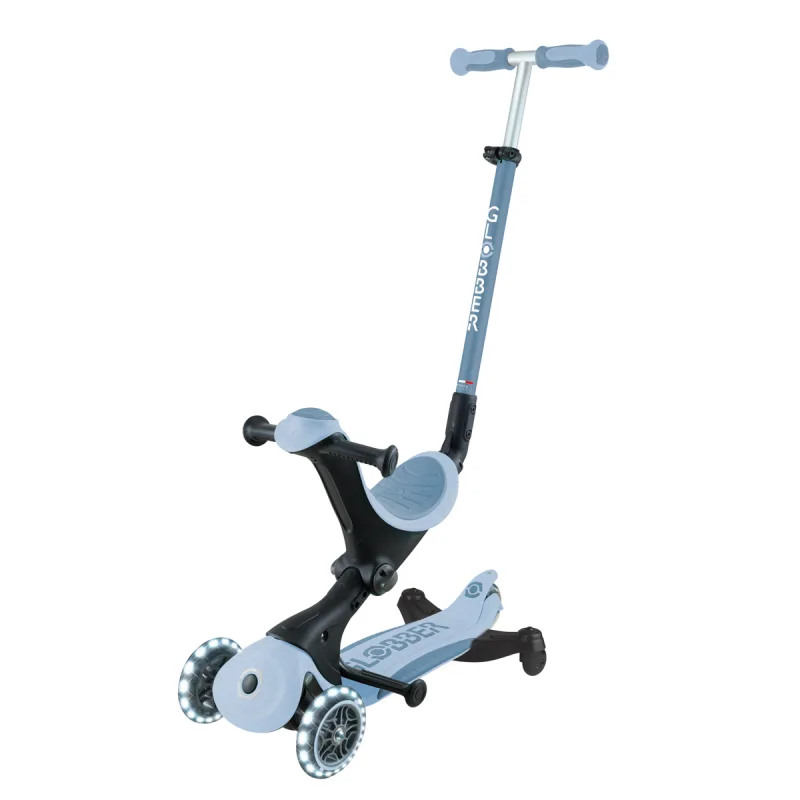 GLOBBER Kolobežka GO UP DELUXE 360° LIGHTS ECOLOGIC 3v1, blueberry