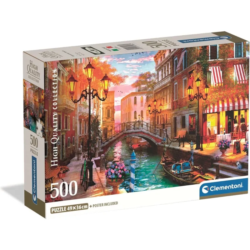 Puzzle Clementoni 500 dielikov Západ slnka nad Benátkami