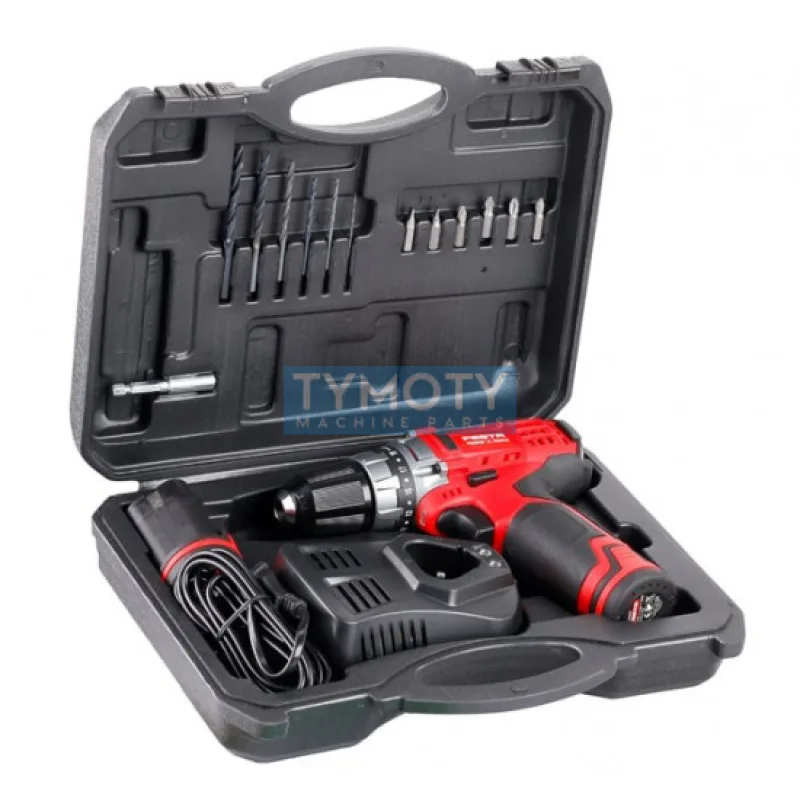 Vŕtačka AKU 12V set 2x batéria 1,5A, nabíjačka, kufor, príslušenstvo, FESTA 28007