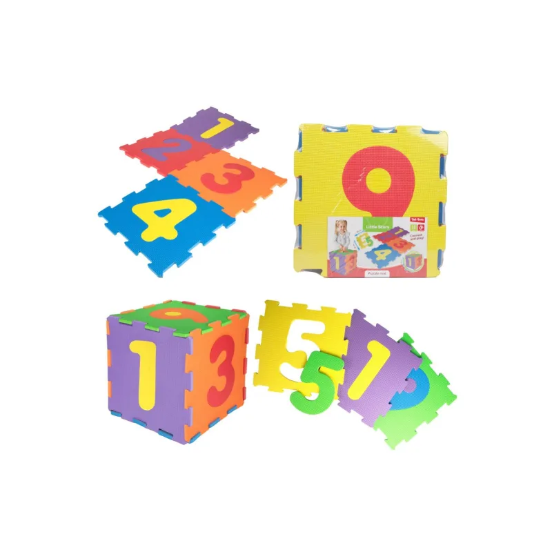 Teddies Penové puzzle čísla 10ks vo fólii