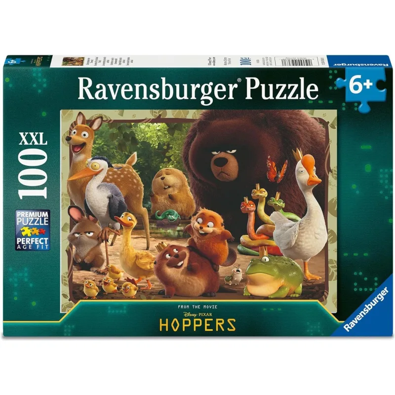 Detské puzzle Ravensburger 100 dielikov XXL Na skok do divočiny