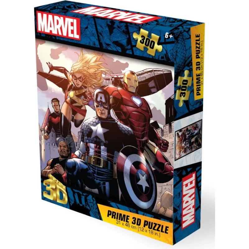 Puzzle s 3D efektom Prime 3D 300 dielikov Marvel Avengers