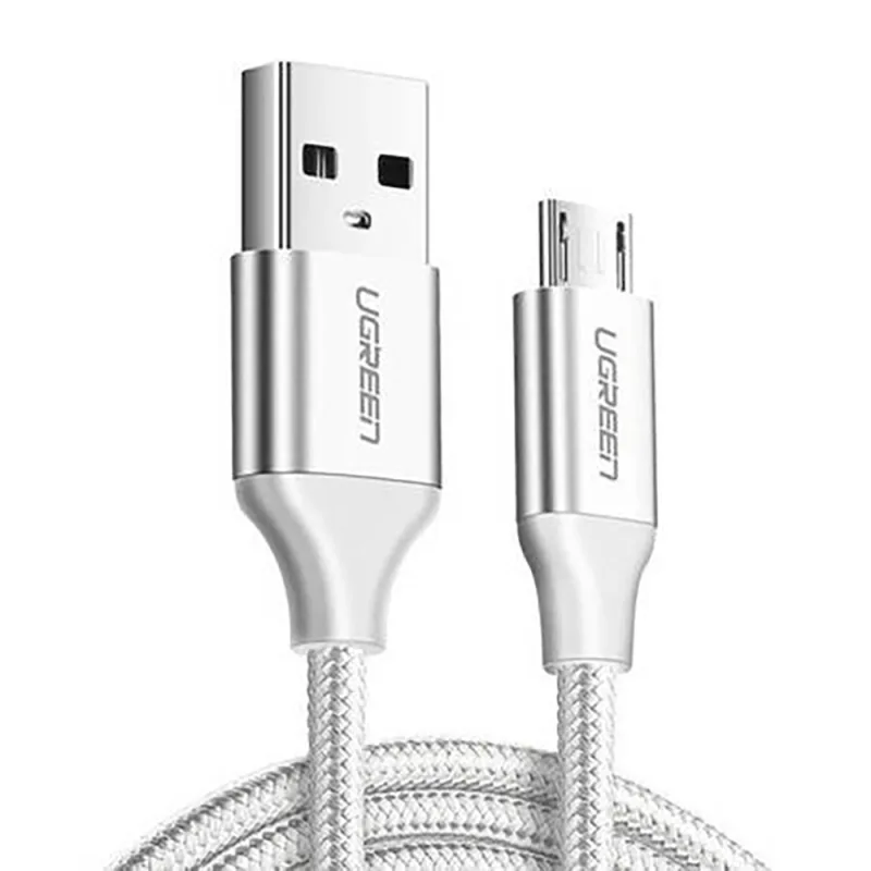 Ugreen US290 60151 USB-A / micro USB 2,4A 1m kábel – biely