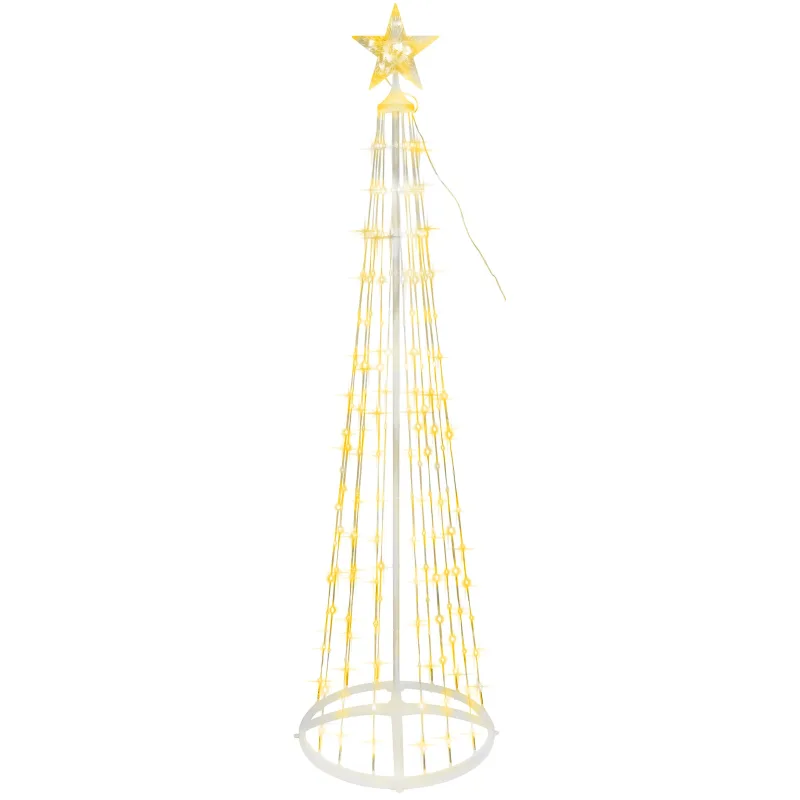 Dekorácia MagicHome Vianoce, stromček, 190xLED, teplá biela, plast-meď, 50x180 cm