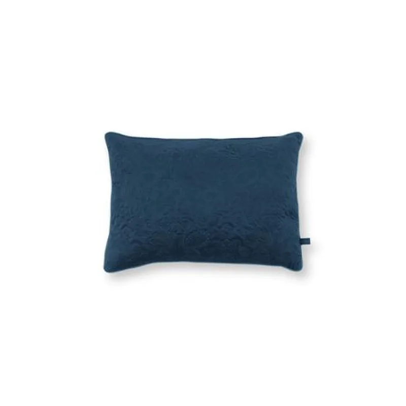 Pip Studio dekorační sametový polštář Quilty Days 50x35cm, modrý