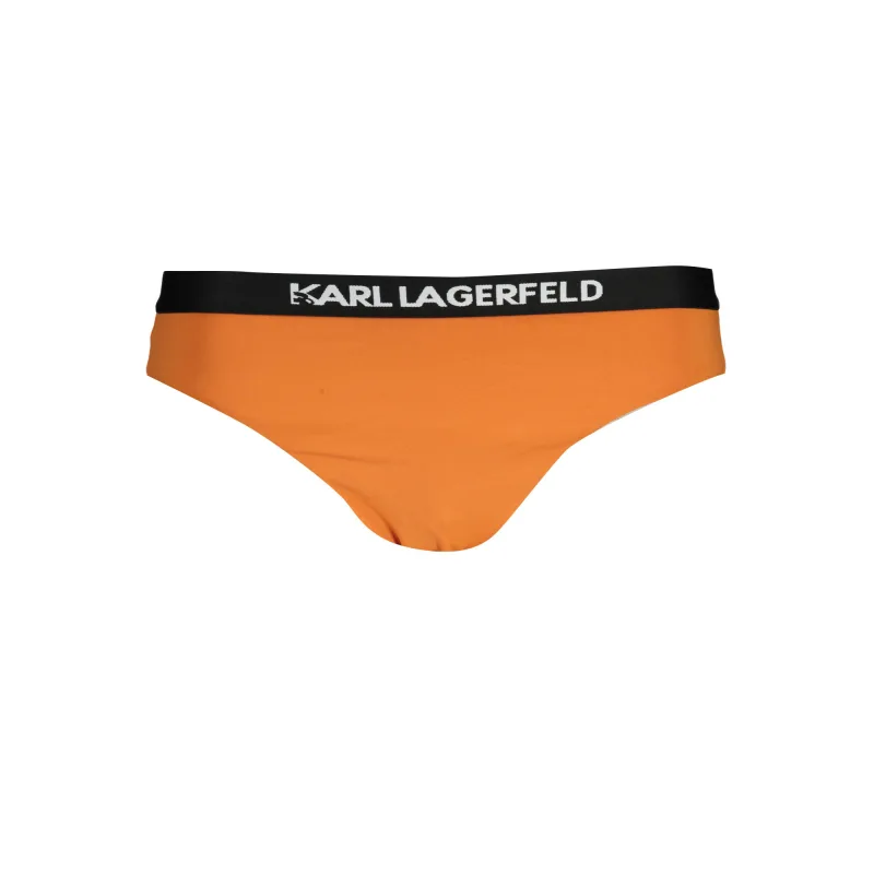 Dámske Plavky KARL LAGERFELD BEACHWEAR spodný diel - Oranžová Farba: oranžová, Veľkosť: S