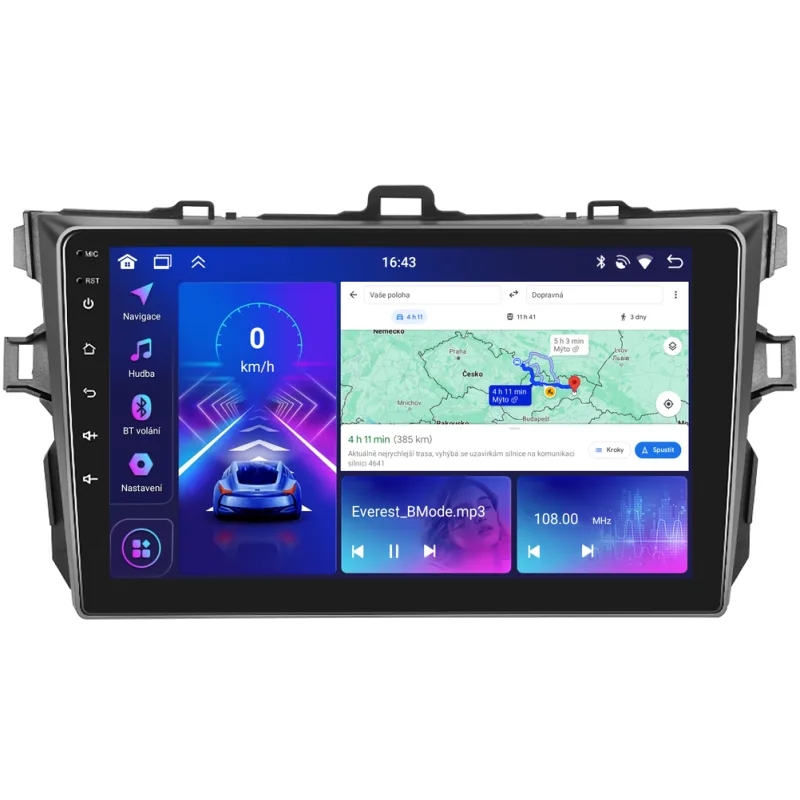 Bmode 2DIN autorádio BEV87 Android, Toyota Corolla X A3453/A7278