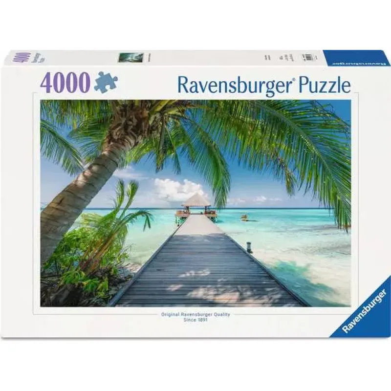 Puzzle Ravensburger 4000 dielikov Dychberúce Maldivy