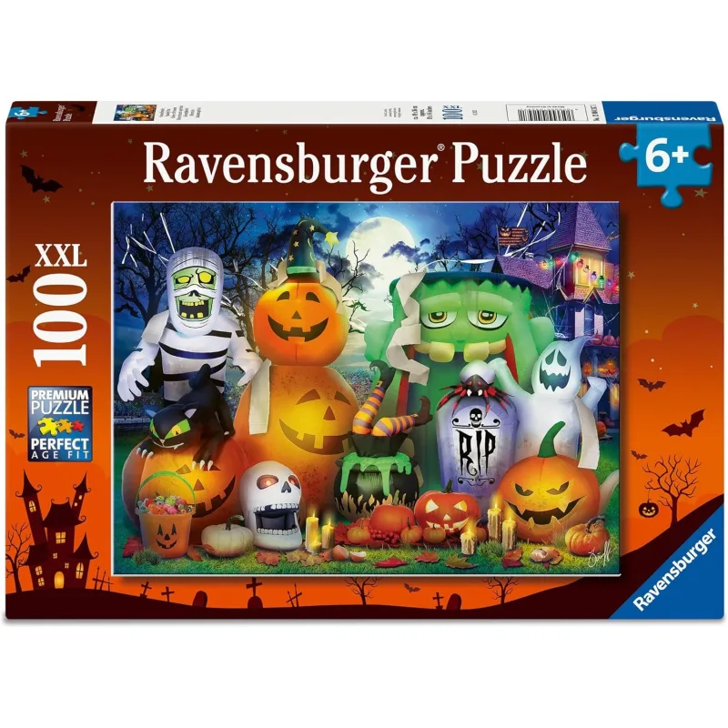 Puzzle pre deti Ravensburger 100 dielikov XXL Strašidelná zábava