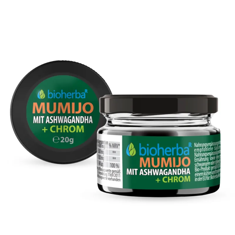 Bioherba Mumio extrakt Shilajit s Ashwagandhou - 20 g -