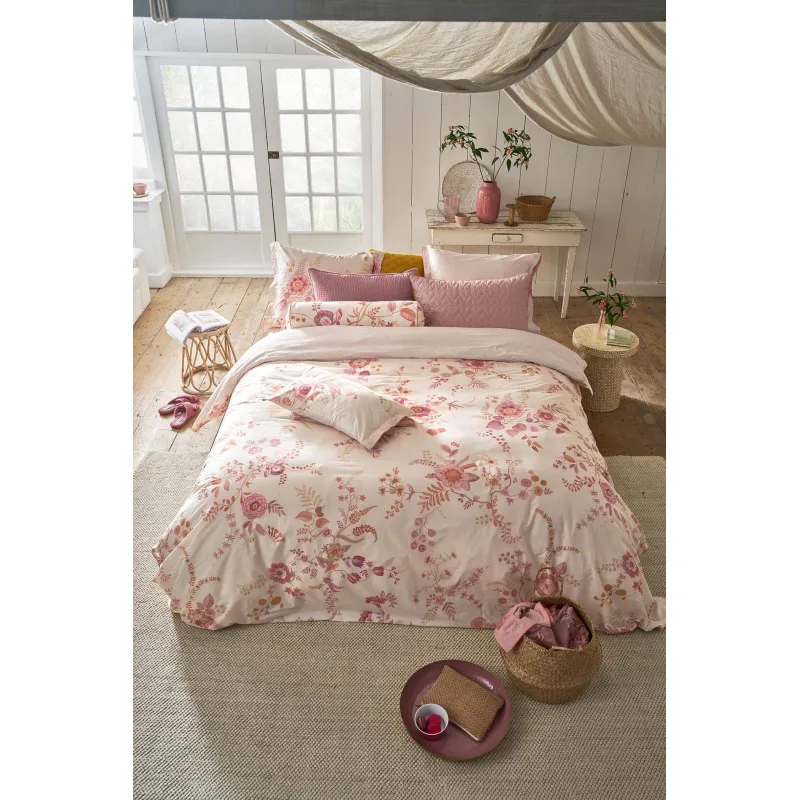 Pip Studio perkálové povlečení Everbloom Light Pink - 140 x 200 + 70x90