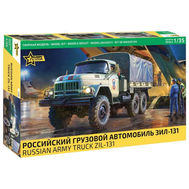Zvezda Model Kit military 3706 - Sovietsky nákladný automobil ZIL-131 (1:35)