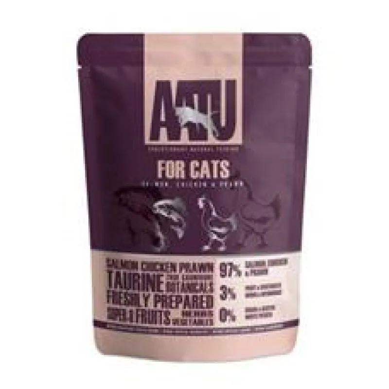 AATU Cat Salmon n Chicken n Prawn kaps. 85g - exp. 11/25 - 8 ks skladem