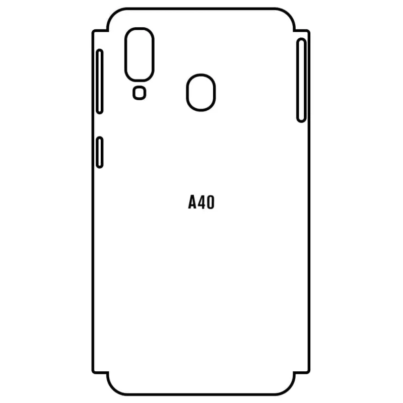 Sunshine Samsung A40 Zadná Hydrogél ochranná fólia Strih: Zadná časť a rám 5, Typ fólie: Matná