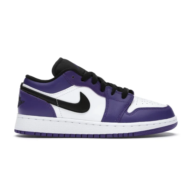 Jordan 1 Low Court Purple White (GS) - 38.5