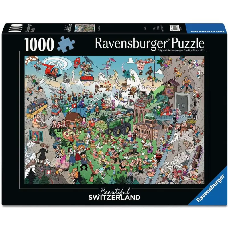 Puzzle Ravensburger 1000 dielikov Krásne Švajčiarsko: Obrázok plný príbehov
