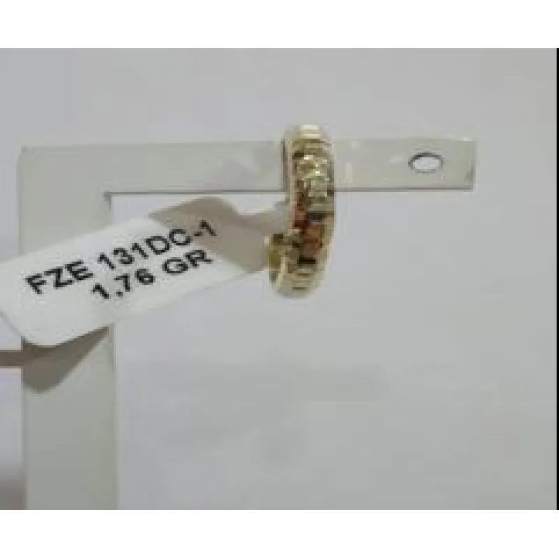 Zlaté náušnice kroužky se vzorem Au585/1000 (Kopie 2) hmotnosť 2,07g